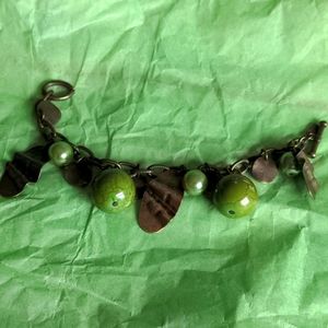 Green & Brass Bracelet